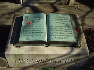 In Flanders Fields memorial at John McCrae birthplace, Guelph Ontario